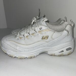 Skechers Womens‎ D Lites Fresh Start 11931 White Casual Shoes Sneakers Size 9.5